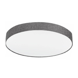 Graue Deckenlampe Pasteri mit Leinenschirm 76 cm