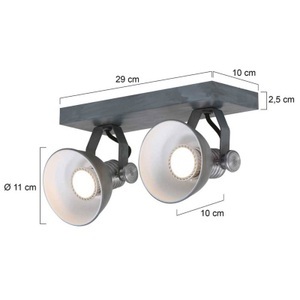 Steinhauer BV, LED-Deckenspot Brooklyn 2flammig, grau, LED-Deckenspot Brooklyn 2flammig, grau