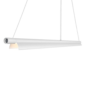 Längliche LED-Pendelleuchte Space B weiß