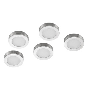 ARCCHIO, Arcchio Vilam LED-Unterbaulampen dimmbar, 5er-Set, Arcchio Vilam LED-Unterbaulampen 5er-Set nickel