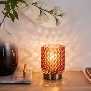 Pauleen, Pauleen - Windlicht Sweet Glamour Rosa, Pauleen Sweet Glamour E14 LED Batterie rot/messing
