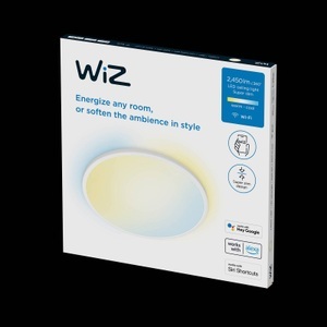 WiZ LED-Deckenleuchte SuperSlim Ø 43cm, weiß
