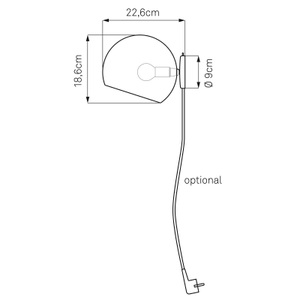 Nyta, Nyta Tilt Globe Wall Short Wandlampe grau, 