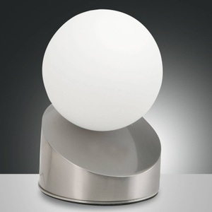 Fabas Luce, LED-Tischleuchte Gravity, nickel, LED-Tischleuchte Gravity, nickel