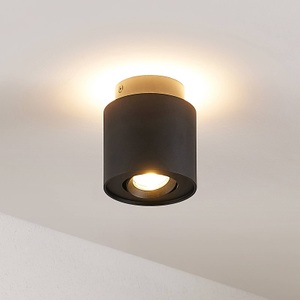 ARCCHIO, Arcchio Walisa LED-Deckenlampe, rund, schwarz, Arcchio Deckenlampe Walisa, Ø 10 cm, schwarz, Alu