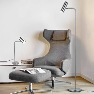 TRIO LEUCHTEN, Stehlampe Marley, nickel matt, Stehlampe Marley, nickel matt