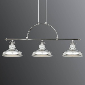 QUOIZEL, Hängelampe Emery 3-flg. silber, Hängelampe Emery 3-flg. silber