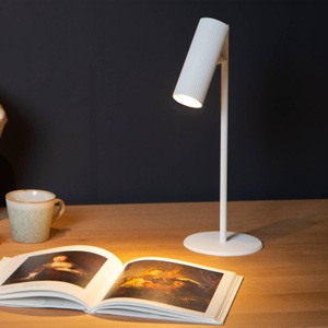 Lucide, Tischlampe Clubs, Kopf dreh- und schwenkbar, weiß, Tischlampe Clubs, Kopf dreh- und schwenkbar, weiß