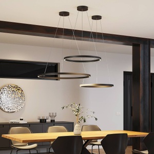 Molto Luce, Molto Luce LED-Hängelampe Perfora, schwarz, Ø 90 cm, Alu, Molto Luce LED-Hängelampe Perfora, schwarz, Ø 90 cm, Alu