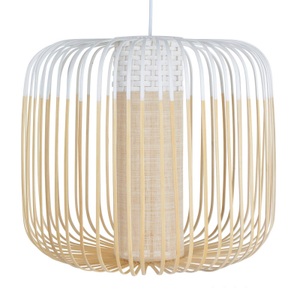 Forestier, Forestier Bamboo Light M Pendellampe 45 cm weiß, Forestier Bamboo Light M Pendellampe 45 cm weiß