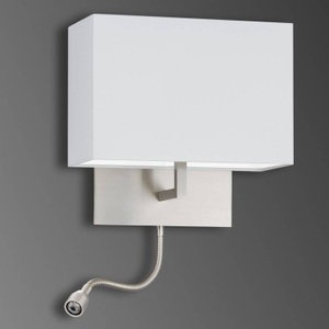 Knapstein, Chintz-Wandleuchte Mikola mit LED-Lesearm, Chintz-Wandleuchte Mikola mit LED-Lesearm