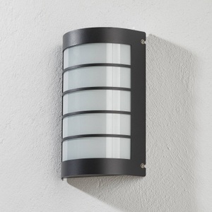 CMD, Sensor-LED-Lampe Aqua Marco mit Raster, anthrazit, LED-Wandleuchte Aqua Marco Edelstahl anthrazit Raster Sensor