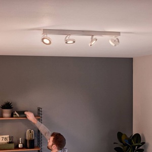 Philips Clockwork LED-Strahler weiß 4flg. WarmGlow
