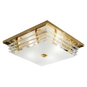 KOLARZ, Vergoldete Deckenleuchte Ontario, Austrolux Wandleuchte Ontario, 39 cm, 24 K vergoldet, Glas