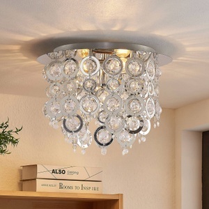 LINDBY, Lindby Kisana Deckenleuchte, chrom, Ø 40 cm, Lindby Kisana Deckenleuchte, chrom, Ø 40 cm