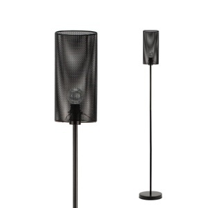 Pauleen, Pauleen Black Mesh Stehlampe aus schwarzem Metall, Pauleen Stehlampe »Black Mesh 1x E«