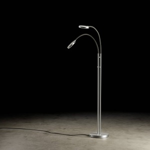 Holtkötter, Holtkötter Flex Twin LED-Stehlampe aluminium/grau, 
