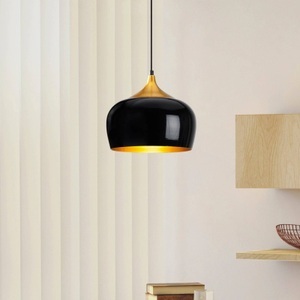 Home, Home - Hängelampe Berceste - Schwarz, Hängeleuchte Berceste 212-S Ø30cm schwarz/gold