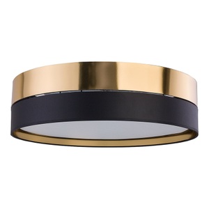 TK LIGHTING, Deckenleuchte Hilton, schwarz/gold, Deckenleuchte Hilton, schwarz/gold, Ø 60cm