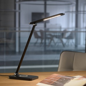 Paul Neuhaus, Design Tischleuchte schwarz inkl. LED mit Touch Dimmer - Tina, Design Tischleuchte schwarz inkl. LED mit Touch Dimmer - Tina