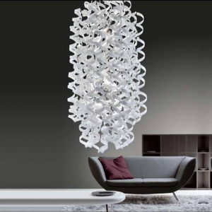 Mettallux, Hängeleuchte White lang oval, 