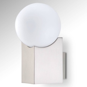 Pujol, Wandleuchte Cub nickel matt, Wandleuchte Cub nickel matt