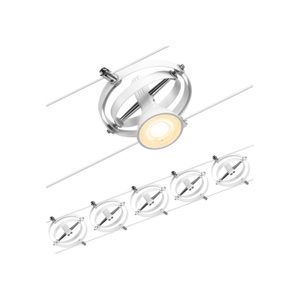 Paulmann, Paulmann 94438 Seil-Komplettsystem GU5.3 Weiß (matt), Chrom, Paulmann PAULMANN 94438 Seil-Komplettsystem GU5.3 Weiß (matt), Chrom