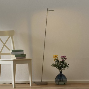 Freelight, LED-Stehleuchte Block, einflammig, stahlfarben, LED-Stehleuchte Block, einflammig, stahlfarben