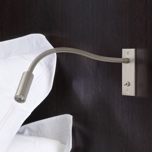 Astro, Astro Leo Switched LED-Wandeinbaulampe nickel, 