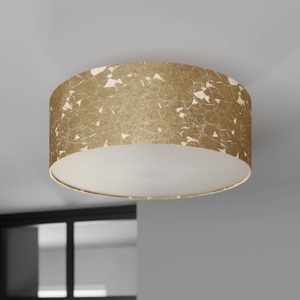 Lampenwelt.com, Mit Schlagmetall belegte Deckenleuchte Aura, Quitani Deckenlampe Aura, 4-flammig, gold