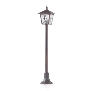 Globo, GLOBO ATLANTA Außenleuchte Aluminium schwarz, Kunststoff satiniert, IP44, LxBxH:185x18, Aussenleuchte Atlanta satiniert 19x19x97