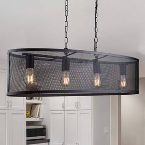 Searchlight, Hängeleuchte Fishnet in Schwarz, 91cm lang, Hängeleuchte Fishnet in Schwarz, 91cm lang