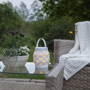 Star Trading, Star Trading Star Trading Laterne FLAME Weiss, LED-Laterne Flame Lantern, weiß, Höhe 16 cm