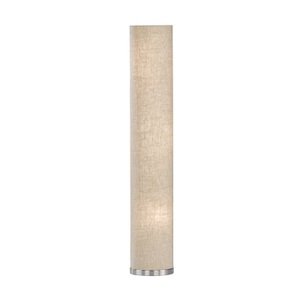 LIVIQUE, Stehlampe Capi, Fischer & Honsel Stehleuchte , Thor 40028 , Nickelfarben , Textil , 110 cm , Leinenoptik , Fussschalter , 003151025112