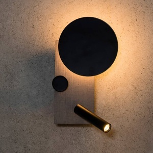 undefined, Faro Barcelona - Klee Left Wandleuchte LED 10W Reader 3W 2700K Dim, LED-Wandleuchte Klee, grau, linke Variante