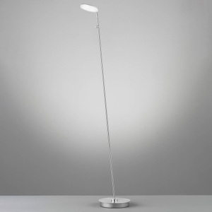 FISCHER&HONSEL GMBH, LED-Stehleuchte Dent, dimmbar, CCT, 1 x 8W, nickel, Fischer & Honsel Stehleuchte , 40395 Dent , Silberfarben , Glas , 135 cm , glatt,glatt,klar , 3 Helligkeitsstufen, 3-fach schaltbar , 003151107301