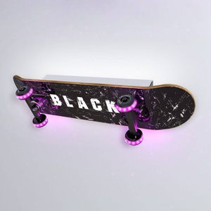 Evotec, Skateboard-LED-Wandleuchte Easy Cruiser Black, 
