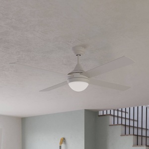 Eglo, Eglo Deckenlampe Varadero, Deckenventilator mit Licht Varadero Weiss Stahl 122 cm