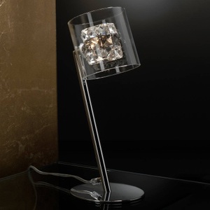 Schuller, LED-Tischleuchte Flash mit Kristallringen, LED-Tischleuchte Flash mit Kristallringen