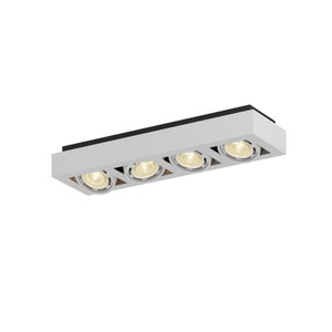 LED-Deckenstrahler Ronka, 4-fl., lang, weiß