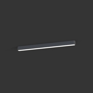 EULUNA, LED-Deckenleuchte Soft, 95 x 6 cm, graphit, Deckenleuchte Soft, 95 x 6 cm, graphit, Aluminium, G13
