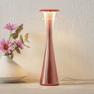 KARTELL, Kartell Space LED-Tischleuchte rot Limited Edition, Schnurlosleuchte Space Indoor LED plastikmaterial rot / LED - Wiederaufladbar - Limitierte Ausgabe - Kartell rot en plastikmaterial