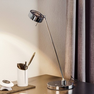 Knapstein, Doppelgelenkige LED-Tischleuchte Elegance, chrom, Doppelgelenkige LED-Tischleuchte Elegance, chrom