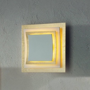 Escale, Escale Pages - Blattgold-LED-Wandleuchte 22 cm, 