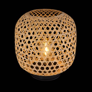 mutoni light, Solarleuchte Bambus braun 1xLED, Globo Solarleuchte , 36671 , Braun , Naturmaterialien , 27 cm , mit Schalter , 004558745803