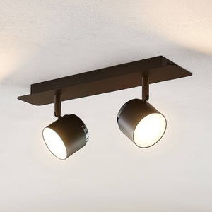 LINDBY, Lindby Marrie LED-Strahler, schwarz, 2-fl., Board, Lindby Marrie LED-Strahler, schwarz, 2-fl., Board