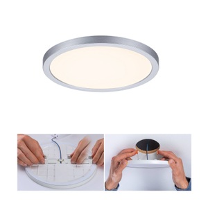 Paulmann, Paulmann LED-Panel Areo 3.000K rund chrom 17,5cm, Paulmann 93034 AREO VariFit LED-Einbaupanel LED 13 W Chrom (matt)