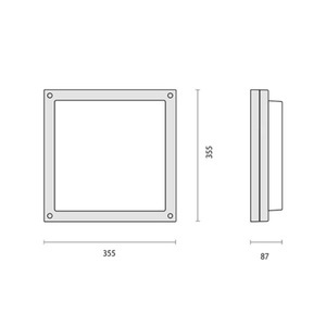 PERFORMANCE LIGHTING, LED-Wandleuchte Bliz Square 40, 3.000K, anthrazit, LED-Wandleuchte Bliz Square 40, 3.000K, anthrazit