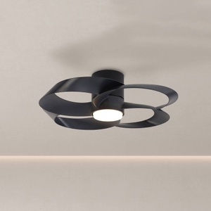 Mantra Iluminación, LED-Deckenventilator Rose schwarz DC-Motor leise Ø 65 cm CCT, LED-Deckenventilator Rose schwarz DC-Motor leise Ø 65 cm CCT