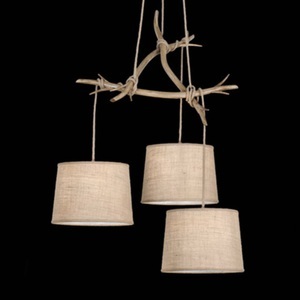Mantra, Hängeleuchte Sabina mit Textilschirmen, 3-fl., Hängeleuchte Sabina mit Textilschirmen, 3-fl.